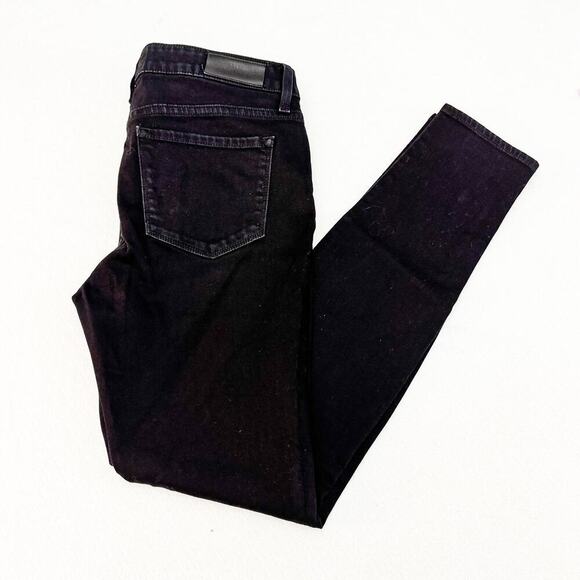 The Castings Mid Rise Skinny Overdye Black Denim Jeans Size 30 - Picture 9 of 9